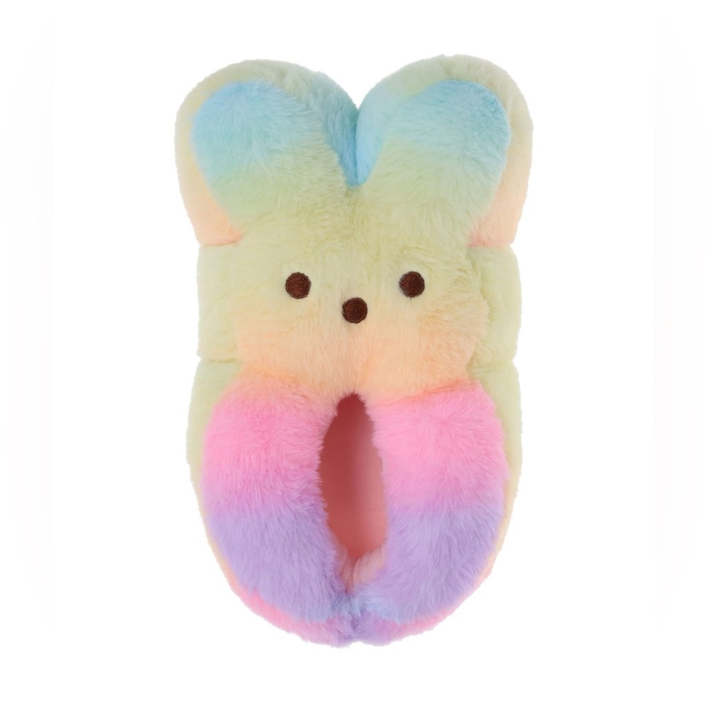 NEW Peeps Bunny Fleece Slippers in Tie Dye Multi-Color